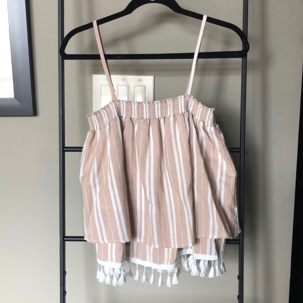 Jack by BB Dakota striped tassel tank